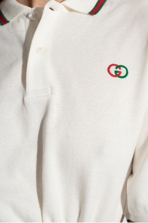 Gucci Cropped polo shirt with logo