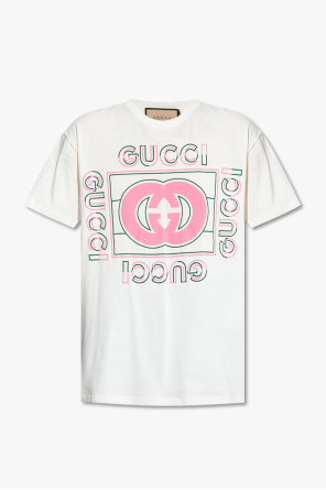 Gucci G Circle-print wallpaper Rosa