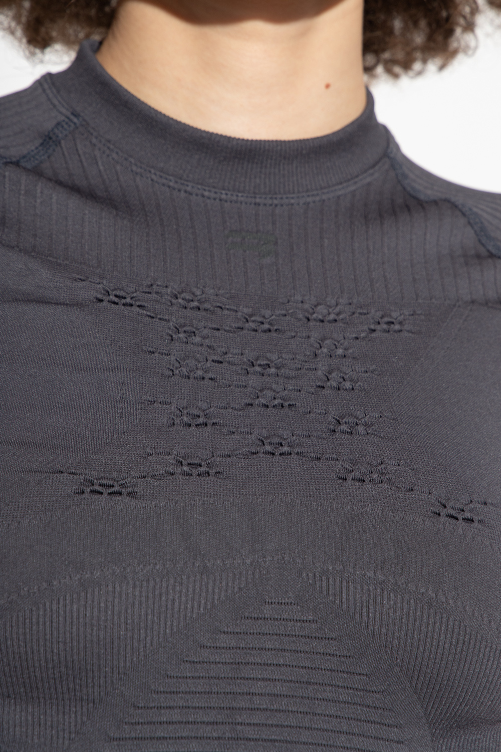 Balenciaga Black linen round neck T-shirt from LARDINI featuring round neck