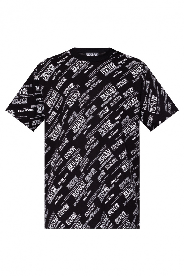 Versace Jeans Couture T-shirt med diagonalt panel fra Le Breve