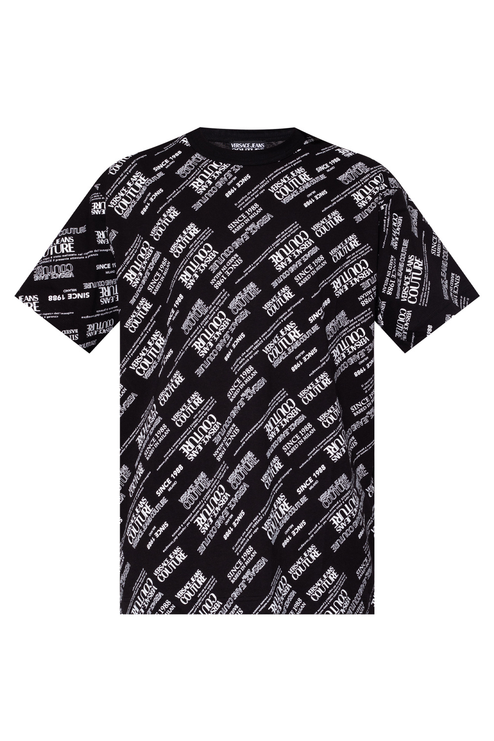 Versace Jeans Couture T-shirt med diagonalt panel fra Le Breve