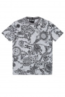 Crystal-Chain Jogging-Hoodie Day Dress Baroque print T-shirt