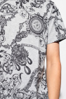 Crystal-Chain Jogging-Hoodie Day Dress Baroque print T-shirt