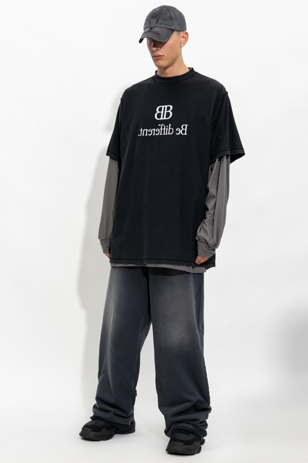Balenciaga Two layered T shirt   Men's Clothing   Vitkac