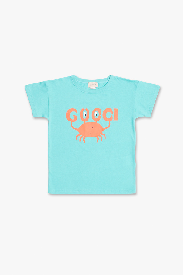 Gucci roll-neck Kids T-shirt with logo
