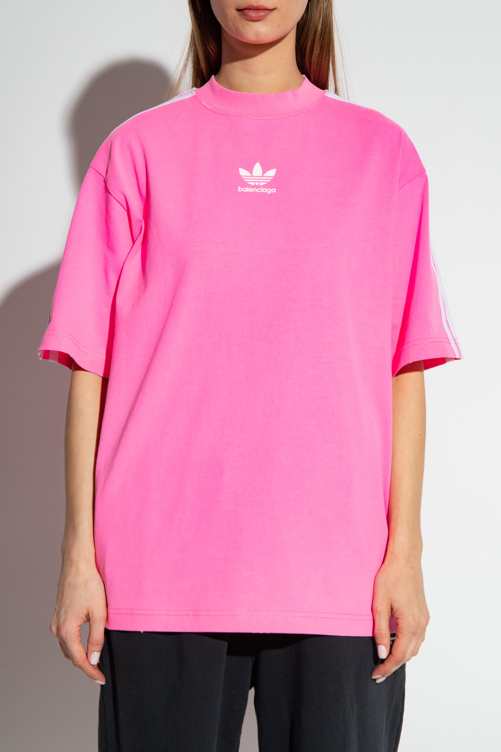 Women's Balenciaga Back T-shirt Medium Fit in Fluo Pink