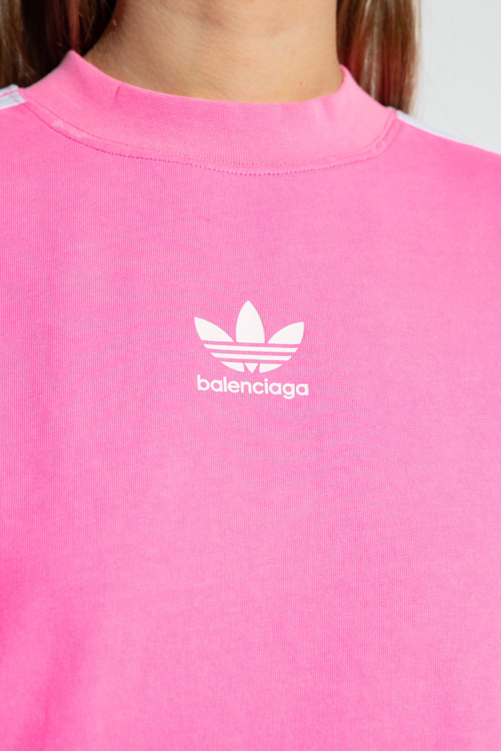 Women's Balenciaga Back T-shirt Medium Fit in Fluo Pink