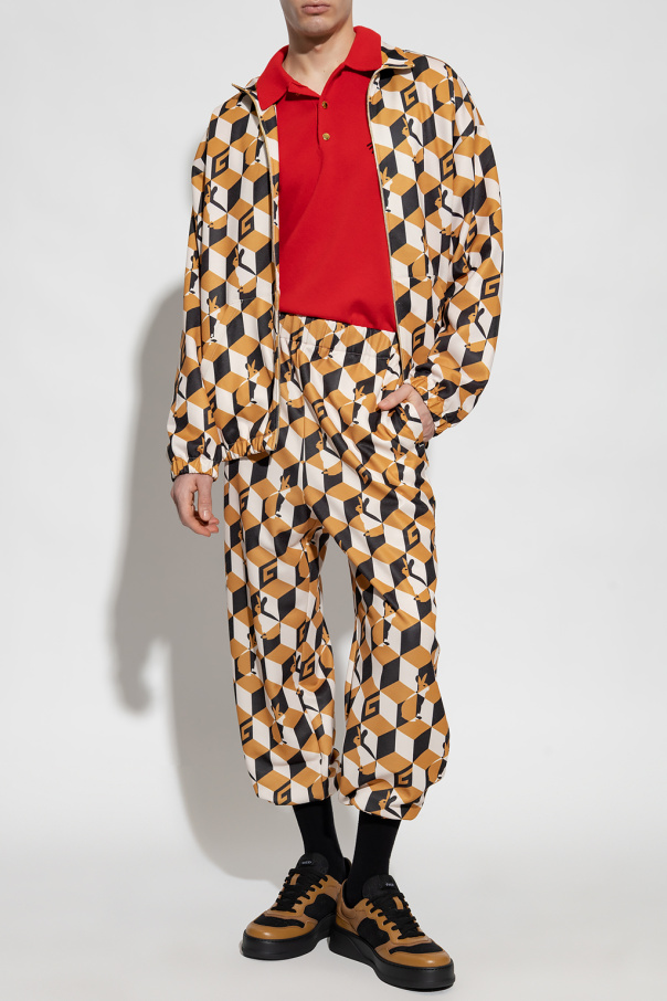 Gucci BOSS Kidswear geometric-print polo shirt