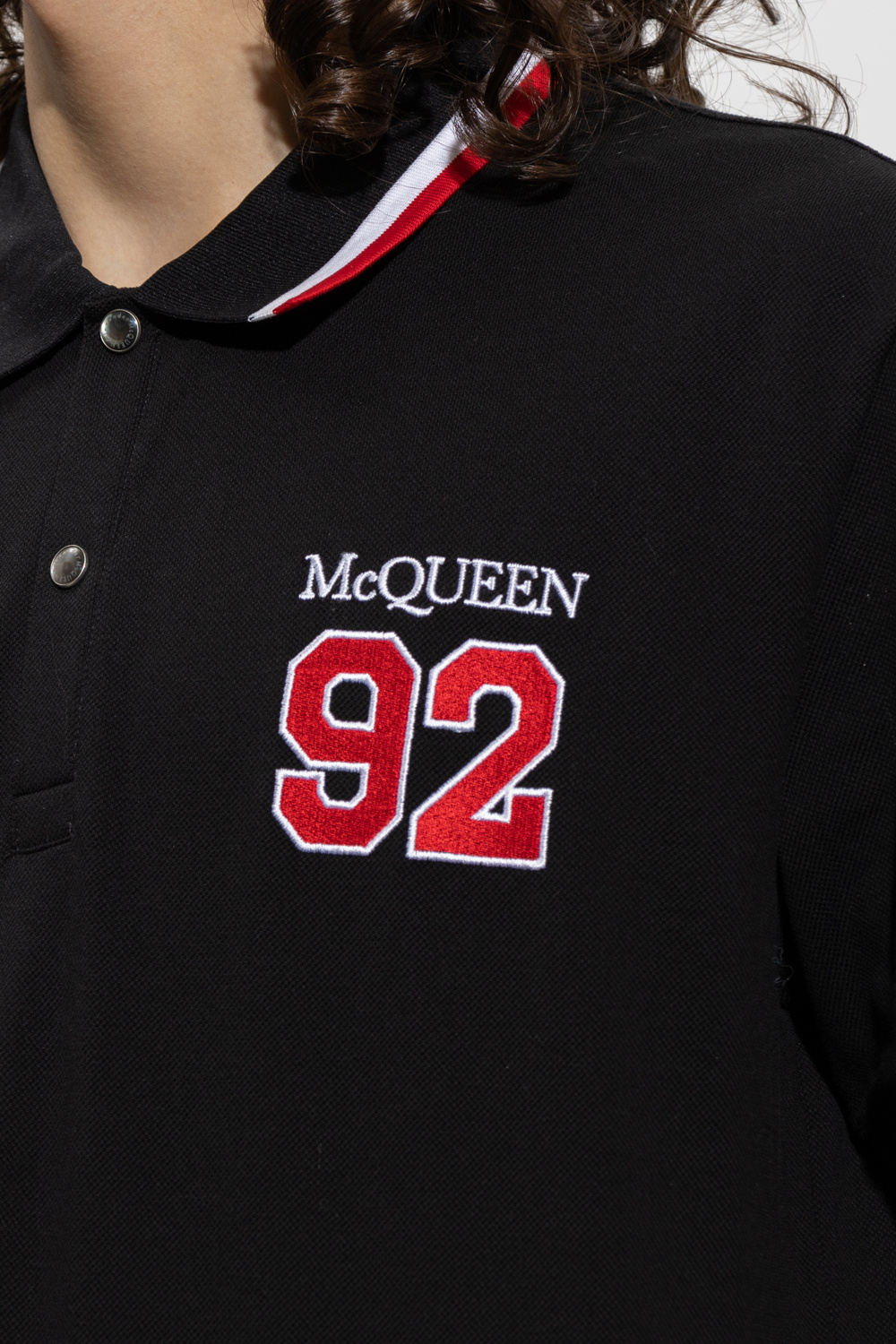 Alexander McQueen Silver clothing polo-shirts
