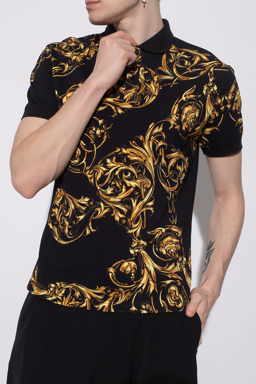 Versace Jeans Couture Barocco-printed polo shirt
