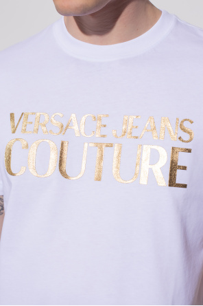 Versace Jeans Couture rhinestone-embellished cotton T-shirt Gelb
