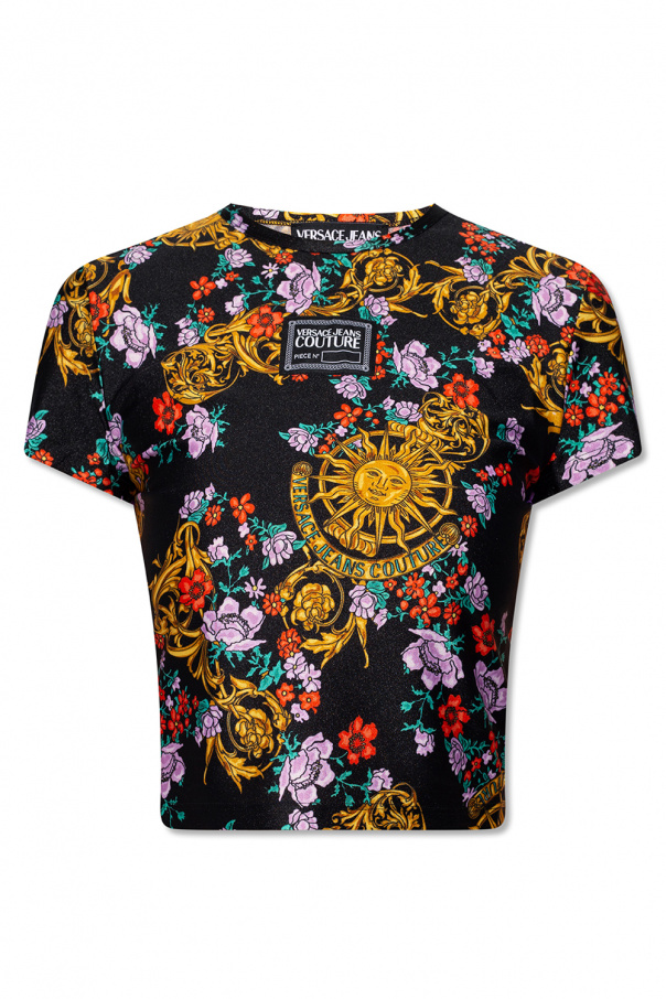 Versace Jeans Couture Yours Khakifärgad t-shirt med ficka framtill