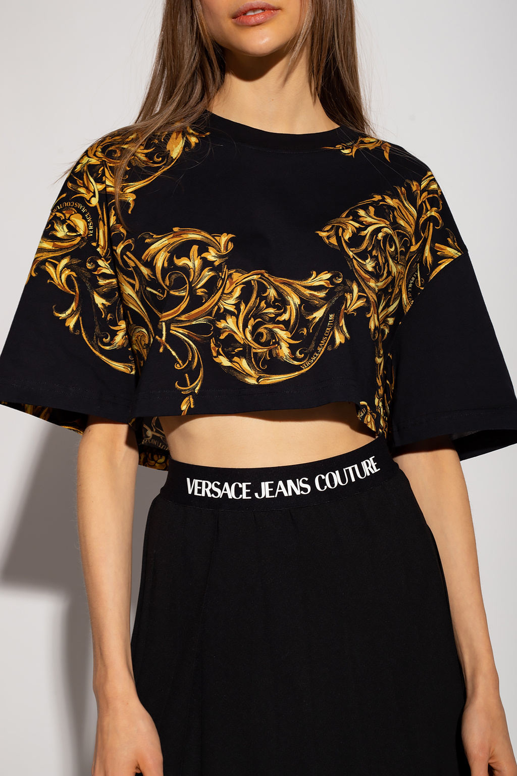 versace jeans couture crop top