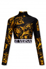 Versace Jeans Couture BLACK Cropped top with standing collar