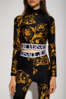 Versace Jeans Couture BLACK Cropped top with standing collar