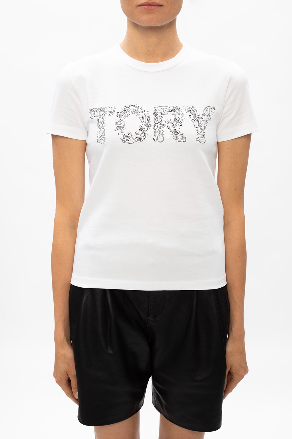 White Printed T-shirt Tory Burch - Vitkac Germany