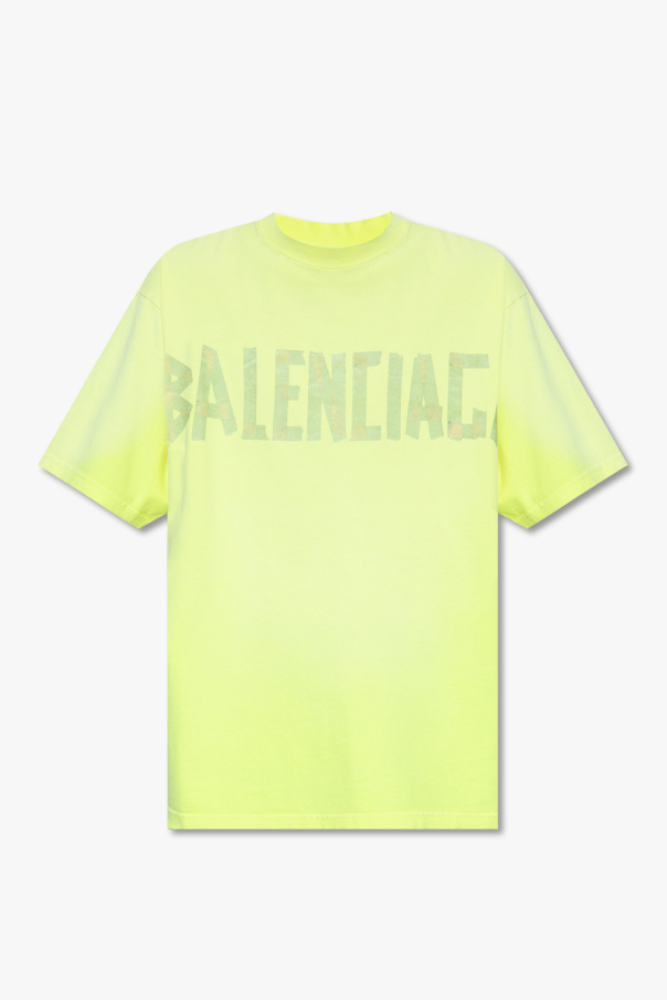 Balenciaga T-shirt button with vintage effect