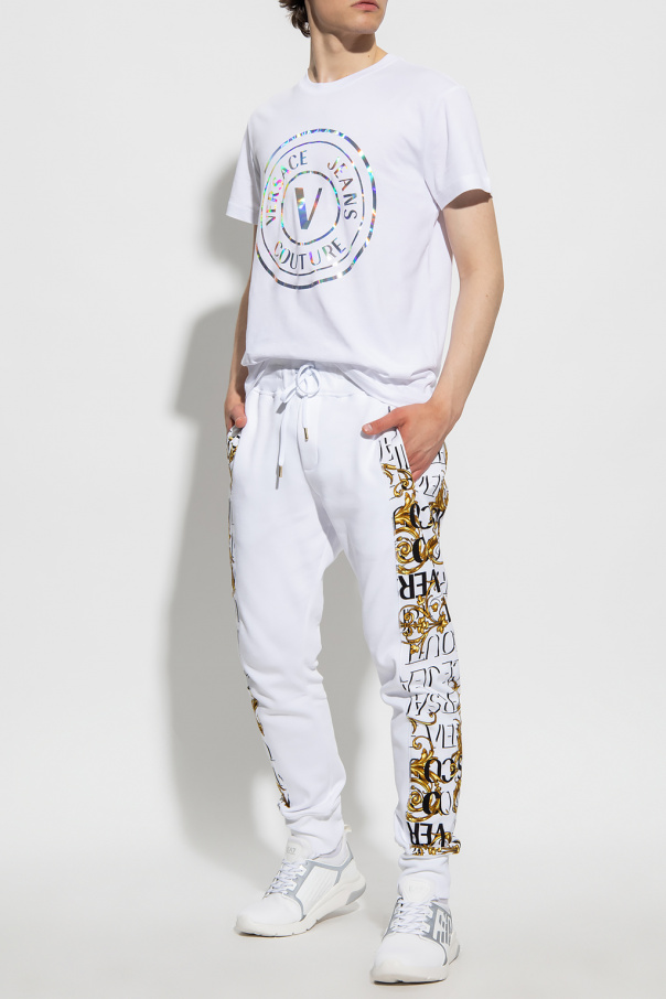 Buy Versace Pants In White - White & Gold At 24% Off | Editorialist