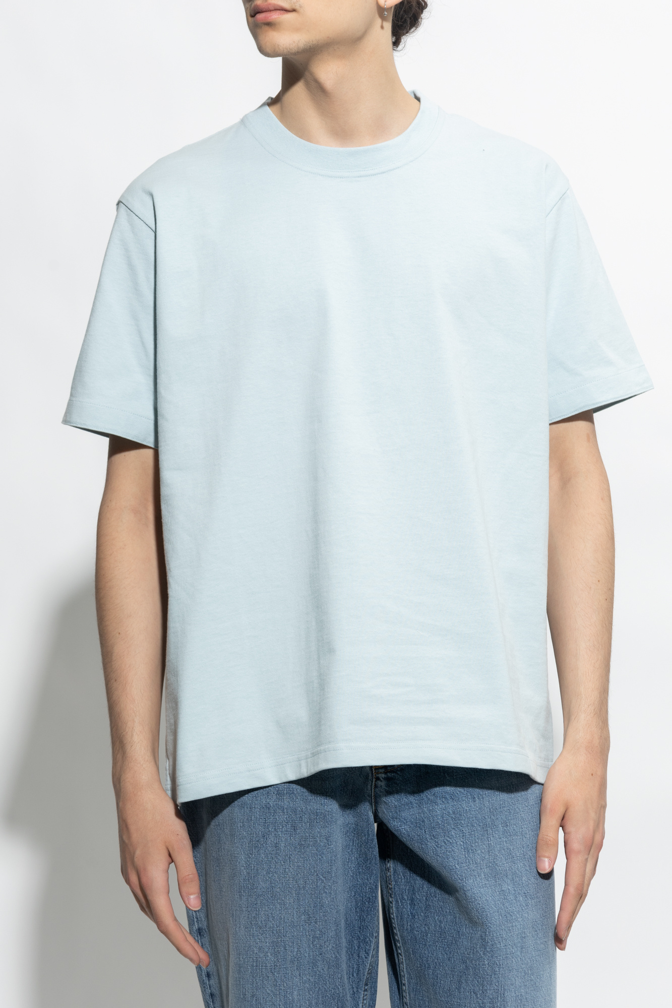 shirt Bottega Veneta - IetpShops HK - Light blue Cotton T - Сумки клатчи bottega  veneta white
