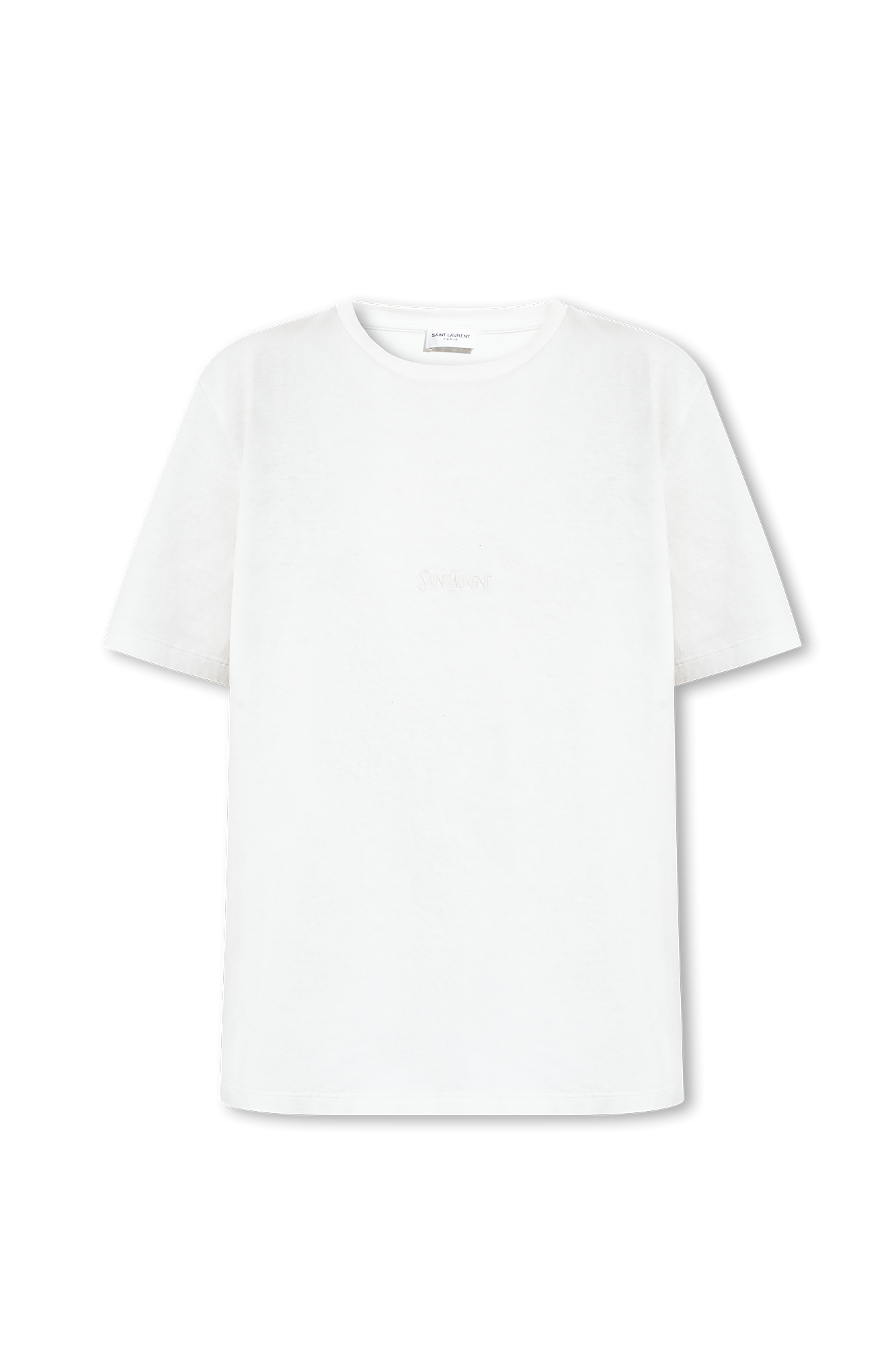 Grey T-shirt with logo Saint Laurent - Vitkac GB
