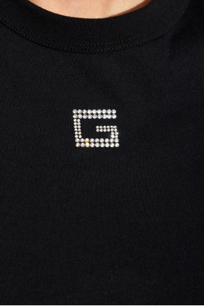 Gucci T-shirt z połyskującym logo