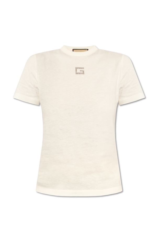 Gucci T-shirt z połyskującym logo