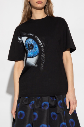 Alexander McQueen T-shirt z motywem oka