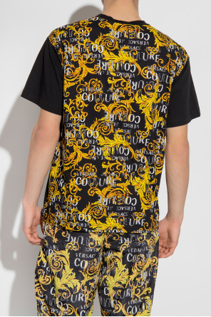Versace Jeans Couture logo-print pinstriped shirt