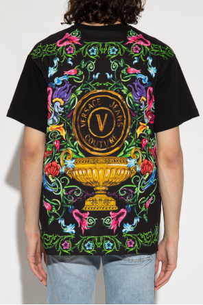 Versace Jeans Couture T-shirt z motywem kwiatowym