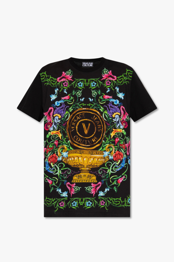 Versace Jeans Couture adidas Originals T-shirt in gray heather with contrast stitch