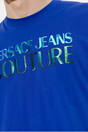 Versace Jeans Couture logo-patch crew neck sweater
