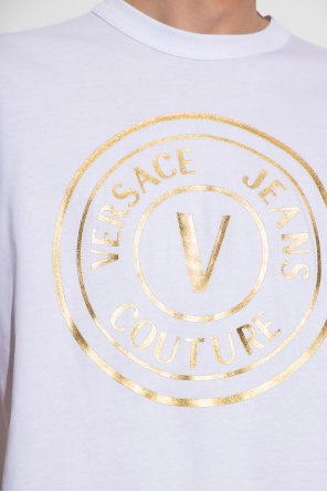 Versace Jeans Couture logo-print colour-block hoodie IAV JAUNE MULTI