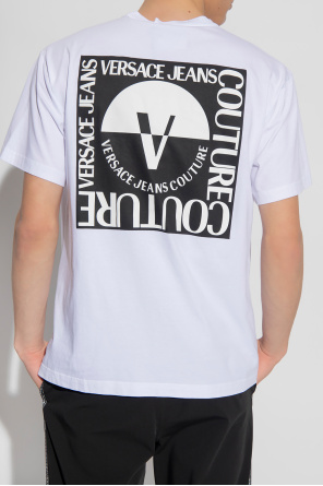 Versace Jeans Couture New Balance Fotboll Grå t-shirt med logga