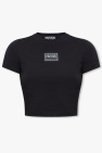 Versace Jeans Couture gold chest logo t-shirt in black