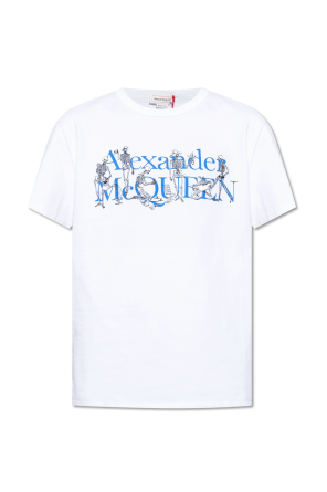 T-shirt z nadrukiem od Alexander McQueen