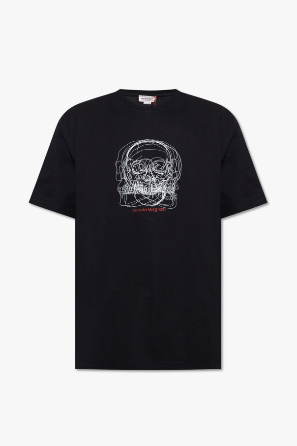 Alexander McQueen T-shirt z czaszką