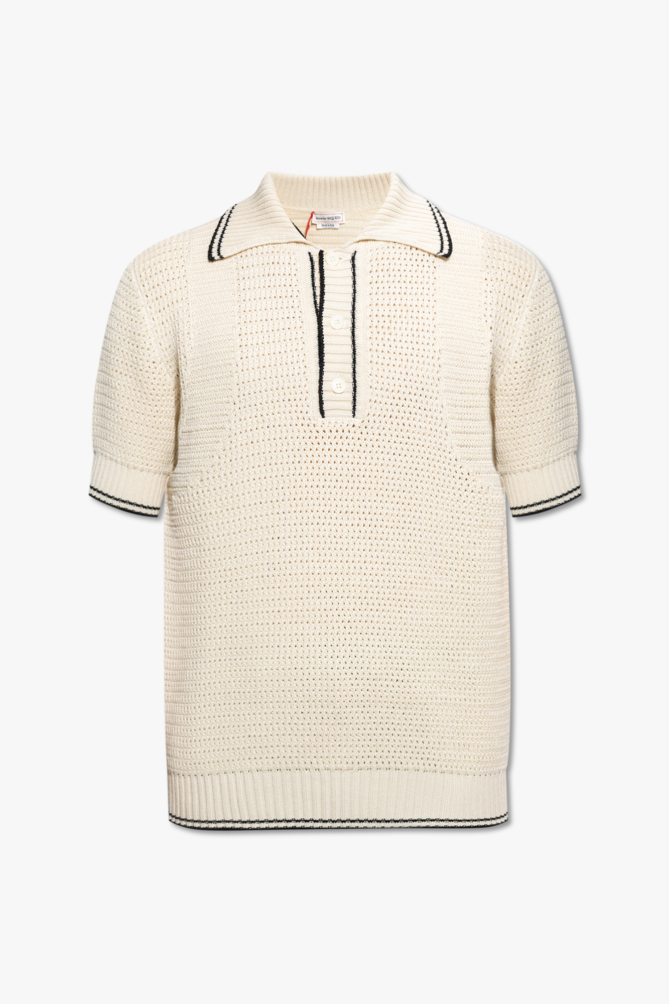 Cream Cotton polo shirt Alexander McQueen - Vitkac GB