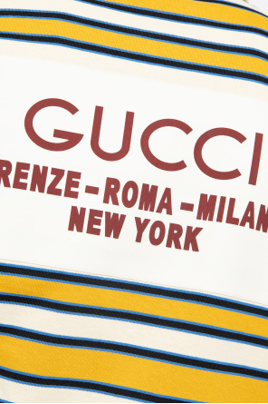 Gucci rib polo shirt with long sleeves