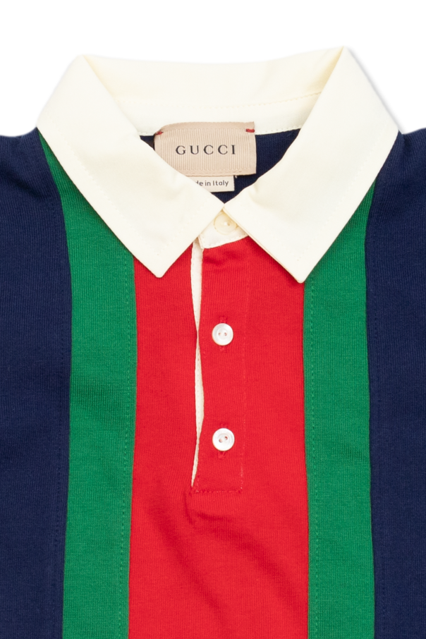 Gucci Kids Polo z paskiem ‘Web’