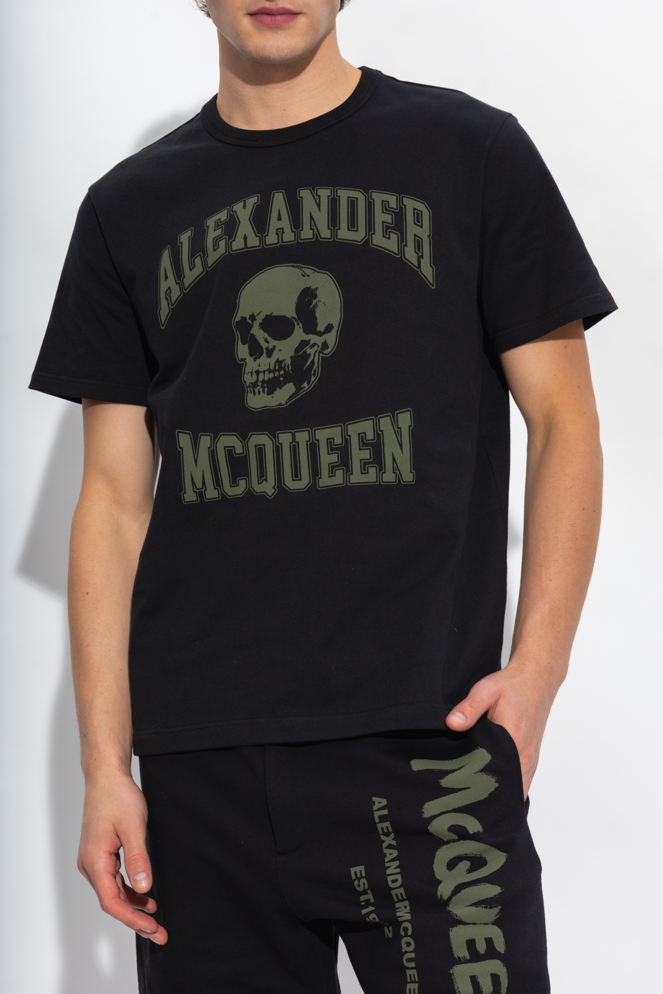 Alexander McQueen Alexander Mcqueen Woman's White Cotton T-shirt With Carved Love Print