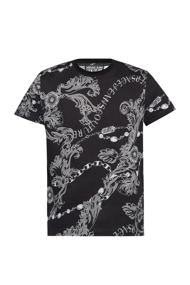 Versace Jeans Couture T-shirt Tan z nadrukiem