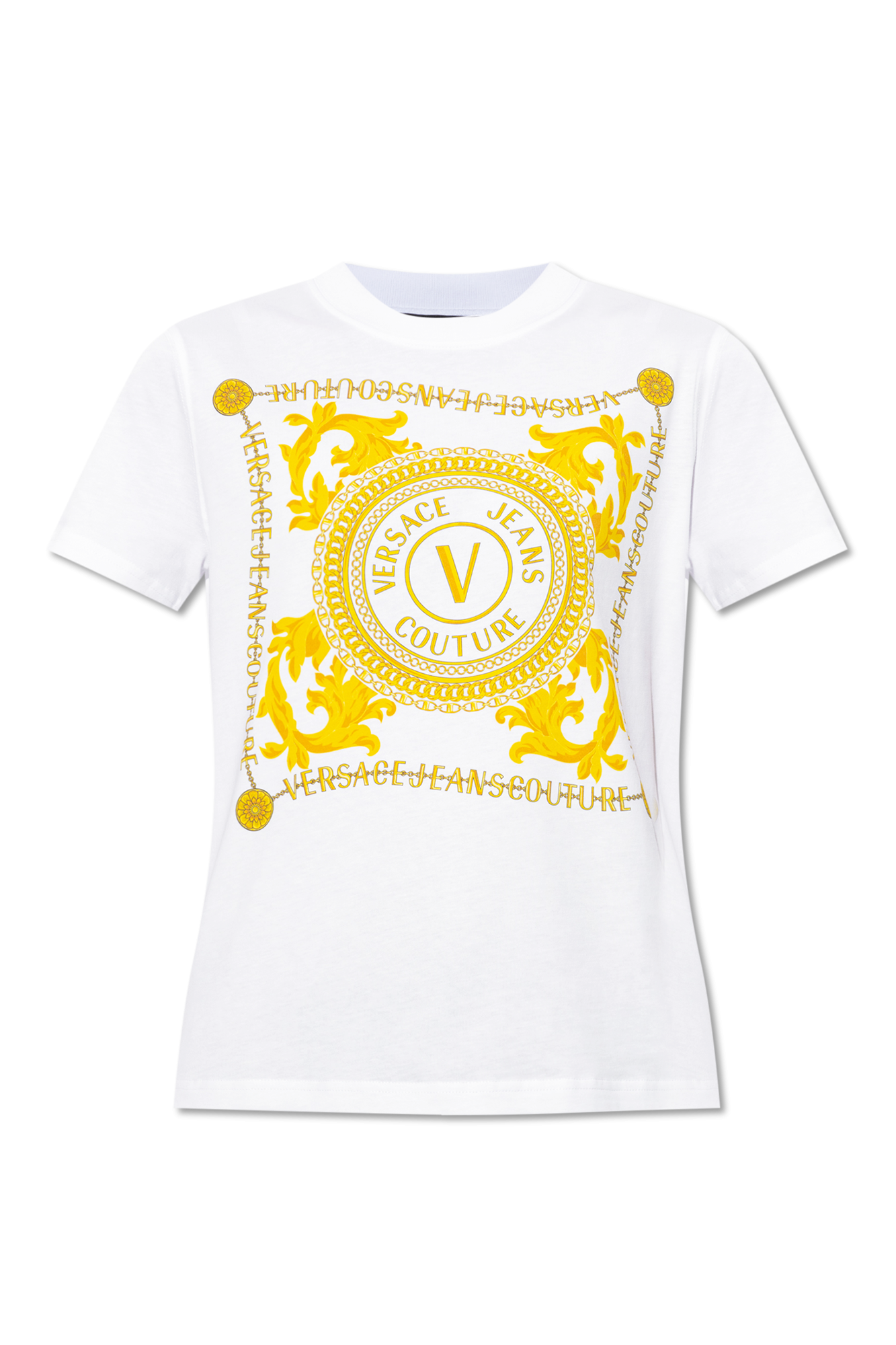 White Printed T-shirt Versace - Vitkac Italy