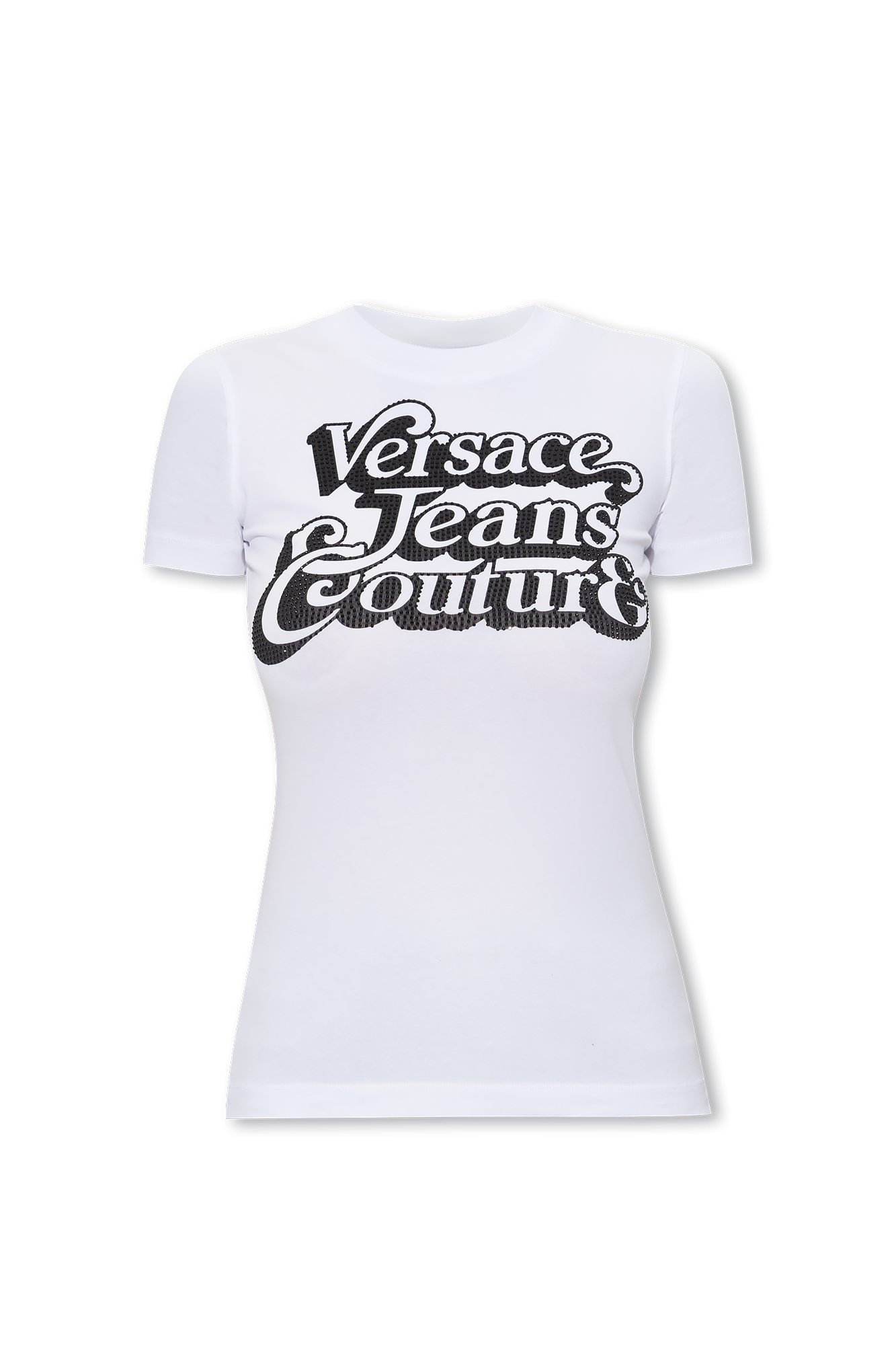 White T-shirt with logo Versace Jeans Couture - Vitkac Italy