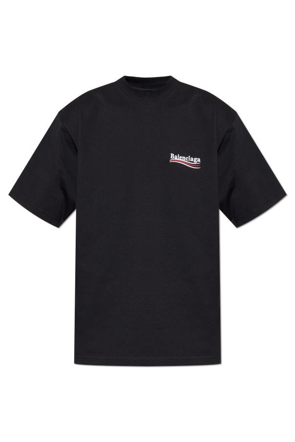 T-shirt with embroidered logo od Balenciaga