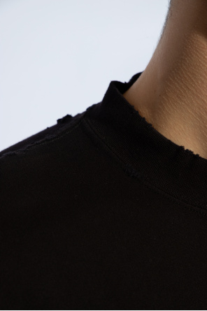 Balenciaga AMI Paris Gerippter Pullover mit Reißverschluss Schwarz