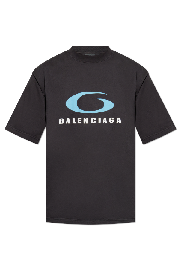 Balenciaga Wrangler Råhvid afslappet t-shirt med logo på brystet