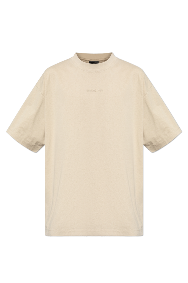 T-shirt with embroidered logo od Balenciaga
