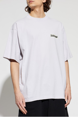 Balenciaga T-Shirt mit Vintage-Effekt