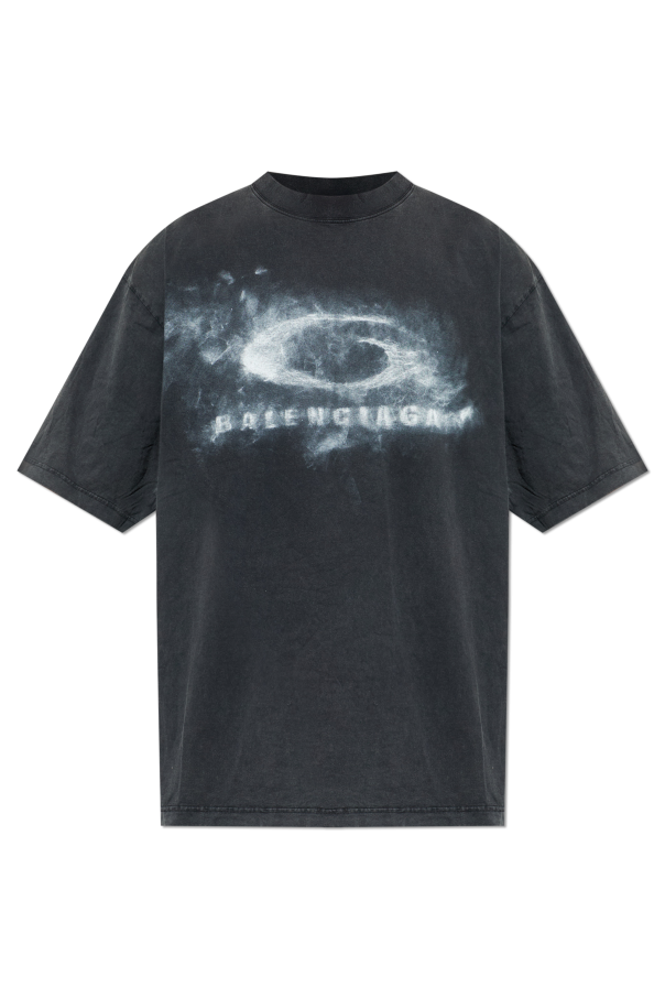 T-shirt with printed logo od Balenciaga
