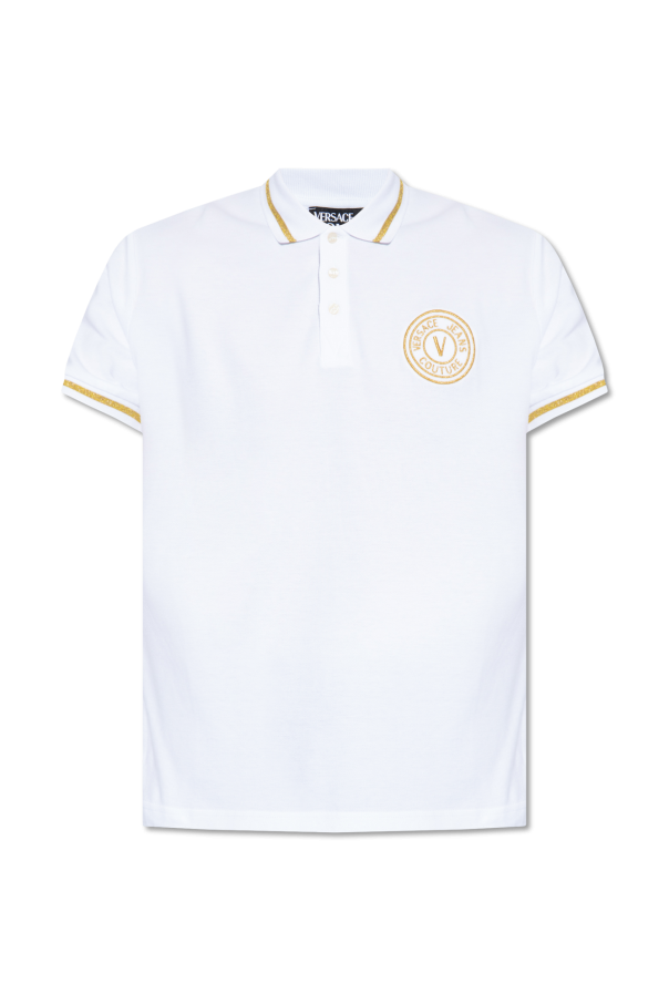 Logo-embroidered polo shirt od Versace Jeans Couture